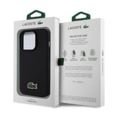 Lacoste  Iconic Petit Pique Woven Logo Magsafe Zadní Kryt pro iPhone 15 Pro Black