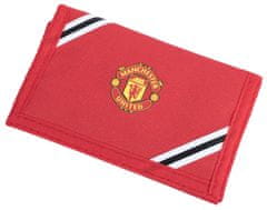 CurePink Otevírací peněženka FC Manchester United: Klubový znak a pruhy (12 x 8 cm)