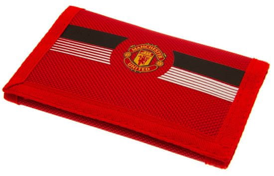 CurePink Otevírací peněženka FC Manchester United: Klubový znak (12 x 8 cm)