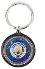 CurePink Přívěsek na klíče Manchester City FC: Champions League Spinner (průměr 3,5 cm)