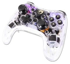 Marvo Gamepad GHOST 40, bezdrátový, 17tl., všesměrový, průhledný