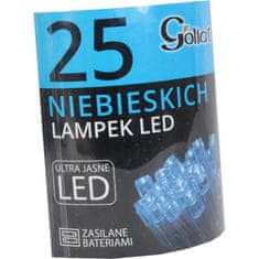 shumee Modré bateriové osvětlení vánočního stromku s 25 LED diodami - pro vnitřní použití