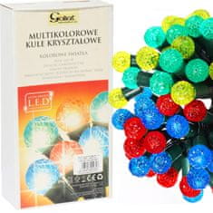 shumee LED osvětlení vánočního stromku Křišťálové koule Multicolor 50 kusů - Dekorace venkovního osvětlení