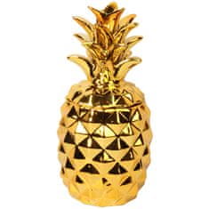 shumee Keramická velká krabička na ananas ve zlaté barvě