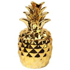 shumee Keramická malá krabička na ananas ve zlaté barvě