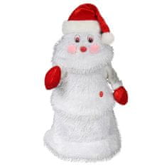 shumee Vánoční stromeček Santa Claus s LED Tancem v rytmu hudby, bílý, 25 cm