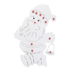 shumee Osvětlená pěnová figurka Santa s 10 LED diodami, bílá, na baterie