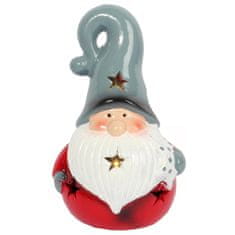 shumee Keramická vánoční LED dekorace Santa Claus, 15 cm