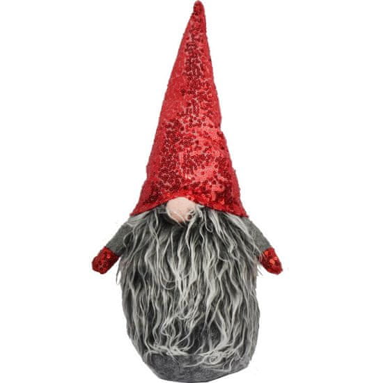 shumee Gnome v červenošedém chequined klobouku, 40 cm