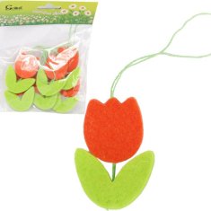 shumee PLSTENÉ PŘÍVĚSKY TULIPÁN SADA 6 KS 6 CM