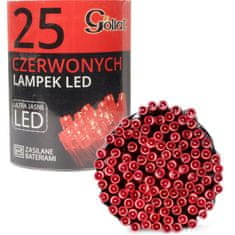 shumee Osvětlení vánočního stromku, 25 LED, na baterie, červené