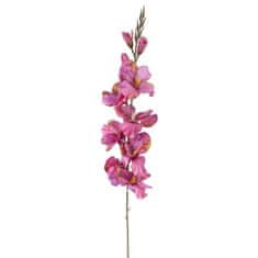 shumee Růžový umělý květ Gladiola, 70 cm dlouhý, v podzimních odstínech