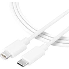 Tactical Smooth Thread Cable USB-C/Lightning 0,3m bílý, 8596311153051