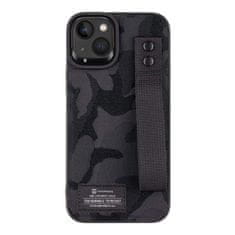 Tactical Camo Troop Drag Strap Kryt pro Apple iPhone 14 Plus černý, 8596311194702