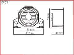 Stualarm Signalizace couvání 12-80V (kf87)