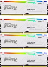 Kingston FURY Beast/DDR5/64GB/6000MHz/CL40/4x16GB/RGB/White