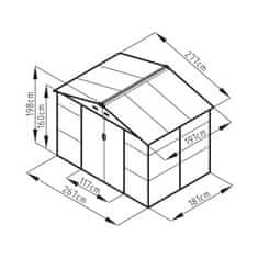 G21 Zahradní domek GAH 529 - 277 x 191 cm šedý 63900531