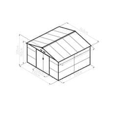 G21 Zahradní domek GAH 1085 - 340 x 319 cm, šedý 63900571