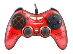 Esperanza Gamepad PC USB Fighter EGG105R červená