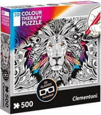 Clementoni Puzzle Lev - color therapy