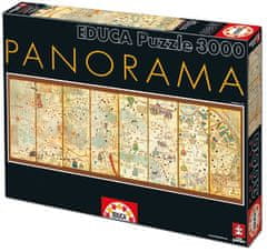 Puzzle Mapa světa 1375 - PANORAMATICKÉ PUZZLE