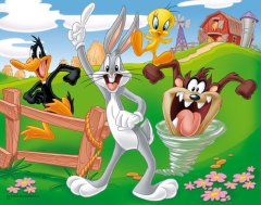 Puzzle Looney Tunes - v akci - PUZZLE s 3D efektem