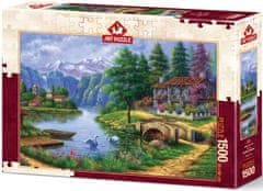 Art puzzle Puzzle Vesnička u jezera