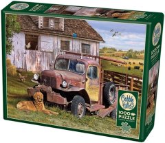 Cobble Hill Puzzle Staré auto na farmě