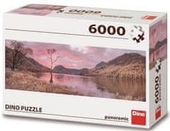 Dino Puzzle Jezero v horách - PANORAMATICKÉ PUZZLE