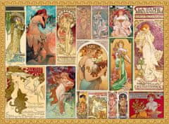 Grafika Puzzle Alfons Mucha - koláž