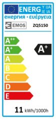 Emos ZQ5150 Led žárovka klasik, 10, 5W, E27, teplá bílá