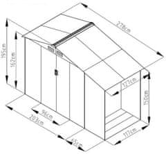 Rojaplast Rojaplast Zahradní domek LUKE A - šedý