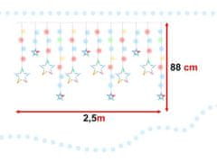 KIK KX5248_2 LED hvězdné závěsy 2,5 m 138 LED vícebarevné