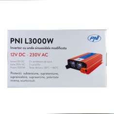 PNI L3000W H3000W12 Měnič napětí 12V napájecí zdroj 230V