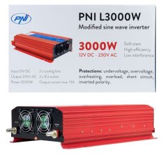 PNI L3000W H3000W12 Měnič napětí 12V napájecí zdroj 230V