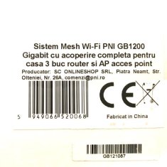 PNI GB1200 Gigabitový Wi-Fi Mesh systém 3 přístupový