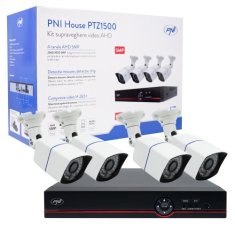 PNI House PTZ1500 5MP AHD video monitorovací sada DVR a 4 venkovní kamery