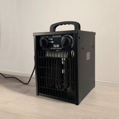 Kaminer 24361 Elektrický topný ventilátor 3000 W, 514m3/h, IPX4, černá