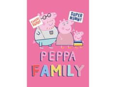 BrandMac Růžová dětská deka Peppa Pig Family