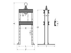 GEKO Hydraulický dílenský lis 50 t - GEKO