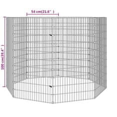 Vidaxl Ohrádka pro zvířata 8 panelů 54 x 100 cm pozinkované železo