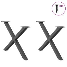 Vidaxl Nohy konferenčního stolku ve tvaru X 2 ks 70x(42-43) cm