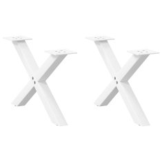 Vidaxl Nohy konferenčního stolku ve tvaru X 2 ks bílé 60x(30-31) cm