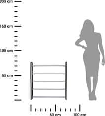 Dekorstyle Botník s 5 policemi BROADY stříbrný/černý