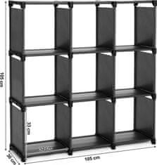 Songmics Multifunkční skříň BEA 9 černá