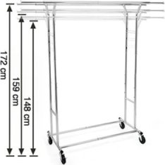 Songmics Stojan na oblečení Merci chromový
