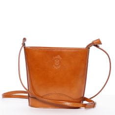 Delami Vera Pelle Dámská kožená crossbody Tereza, dark camel