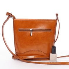 Delami Vera Pelle Dámská kožená crossbody Tereza, dark camel