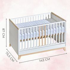 ATB Dětská postýlka NORDIK 140x70 s možností rozkládací pohovky