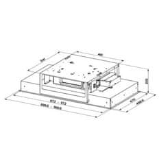 Faber Stropní odsavač par HEAVEN DUAL LIGHT G/WH FLAT KL A90